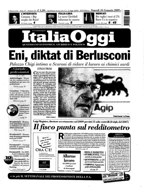 Italia oggi : quotidiano di economia finanza e politica